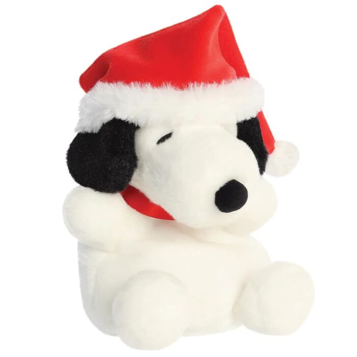 Palm Pals Peanuts Santa Snoopy Soft Toy